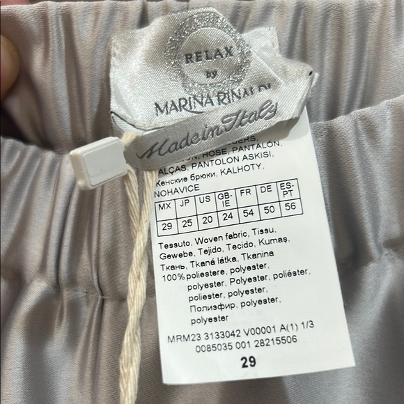 Marina Rinaldi Women's Chic Silver Pants - Picture 3 of 5